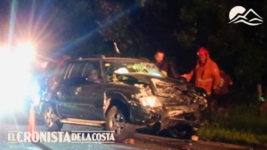 Tres hombres resultaron heridos tras un choque entre una camioneta, un caballo y un móvil policial en la ruta provincial 1