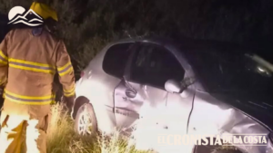 Vuelco de un automóvil en Cortaderas: no se registraron heridos