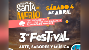 Festival de Arte, Sabores y Música se traslada al Mercado Merlino por el clima en Villa de Merlo
