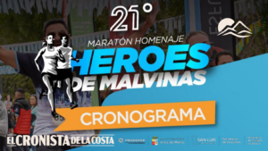 Villa de Merlo: se viene la 21° Maratón Homenaje a los Héroes de Malvinas con actividades todo el fin de semana