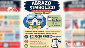 Convocan a un abrazo simbólico en la Escuela Técnica de Cortaderas para reclamar mejoras educativas
