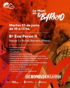 La Muni en Tu Barrio llega al Eva Perón II con servicios, actividades y atención directa a los vecinos