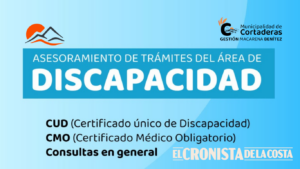 Cortaderas realizará una jornada de asesoramiento sobre discapacidad para facilitar trámites a los vecinos