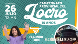 Facundo Toro será la gran figura de la 15° Fiesta Provincial del Locro en Cortaderas