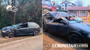 Villa de Merlo: un joven de 18 años resultó herido tras volcar con su auto en avenida de Los Césares