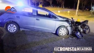 Villa de Merlo: dos jóvenes resultaron lesionados tras un choque entre un auto y una moto