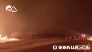 Contuvieron el incendio forestal en Villa Larca tras un intenso operativo que se extendió durante toda la madrugada