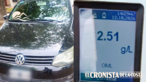 Villa Mercedes: secuestraron un auto tras un test de alcoholemia que marcó 2,51 g/l