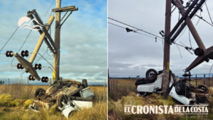 Volcó en la Ruta 2, en La Toma: el conductor tenía 0,92 g/l de alcohol en sangre