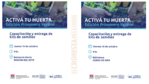 Villa de Merlo: Activá tu Huerta llega a Rincón del Este y Cerro de Oro
